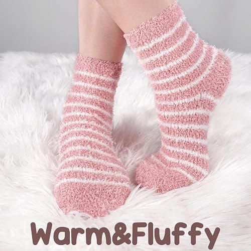 Stocking Fillers Women Fluffy Socks - Ladies Womens Fluffy Socks Thick Warm Bed Socks Thermal Socks for Women, Xmas Secret Santa Gift Christmas Gifts for Women Sister Mum Her Teenage Girls Gifts Ideas thumbnail 4