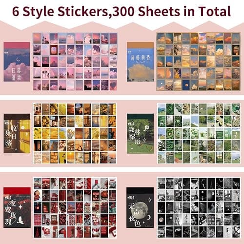 600 Pieces Washi Sticker Set, 12 Set Scrapbooking Diary Planner Album Diary Notebook, Scrapbooking Sticker Journaling Supplies for DIY Arts and Crafts Card Making Laptop Decoration thumbnail 4