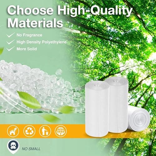 150 Count Garbage Bags 30 Litres/8 Gallon Kitchen Trash Bags Medium Unscented White Garbage Can Liners thumbnail 5