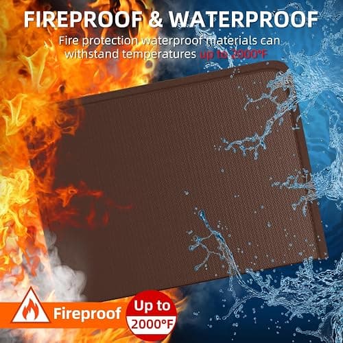Fireproof Accordion File Organizer, Portable Expanding File Folder with Waterproof Zipper&Labels, Brown Document Organizer with 13 Pockets, File Organizer for Important Document/Paper Storage thumbnail 4