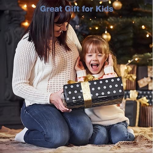 Onihan Karaoke Machine for Kids with 2 Microphones, Portable Kids Karaoke Machines for Girls with LED Party Lights,Girls Toys Birthday Gifts for Kids Age 14-18 (Black 2 Mic) - Black thumbnail 7