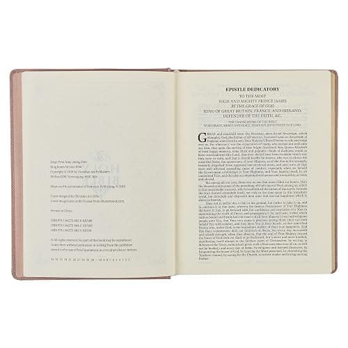 KJV Holy Bible, Large Print Note-taking Bible, Faux Leather Hardcover - King James Version, Rose Gold (KJV Note-taking Editions) thumbnail 10