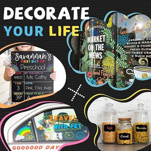 Window Chalk Markers for Glass Washable, 10 Colors Jumbo Liquid Chalk Marker with 10mm 3 in 1 Nib Thick Wide Tips, Big Chalkboard Markers, Car Paint Pen for Auto, Bistro, Mirror, Poster, Blackboards thumbnail 4