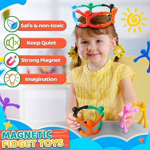 Magnetic Travel Toys for Toddlers Kids 30PCS, Airplane Car Travel Activities Essential, Fidget Toys Road Trip ‌Sensory Toy, Fidgets for Classroom Toys for 3 4 5 6 7 8 Year Old, Gift for Boys and Girls - Solid-30 thumbnail 3