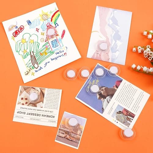 VNDUEEY 45 Pcs Round Whiteboard Magnets, Fridge Magnet Decorative, Dry Board Refrigerator Magnets, Small Magnet Teacher Supplies for School, Home, Office(Clear, 3cm/1.18in) thumbnail 3
