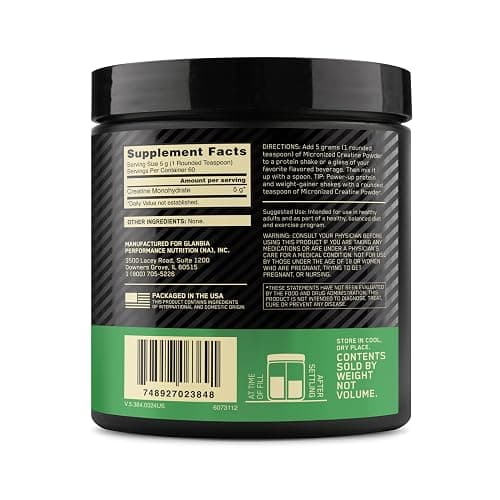 Optimum Nutrition Micronized Creatine Monohydrate Powder, Unflavored, 60 Servings, 300 Grams (Packaging May Vary) thumbnail 10
