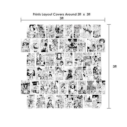 WOONKIT Anime Posters Pack - 50PCS 4X6 INCH MHA Anime Wall Collage Kit for Bedroom Wall, Dorm Decor, Teen Room Aesthetic thumbnail 7