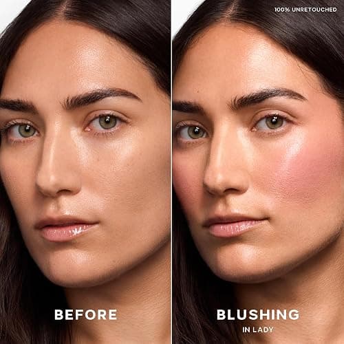 Saie Dew Liquid Blush for Cheeks - Hydrating Cream Blush Stick with a Blendable + Buildable Formula - Skincare Infused Dewy Cheek Tint for a Natural Flush - Glowy Makeup Essential - Lady (.40 oz) thumbnail 3