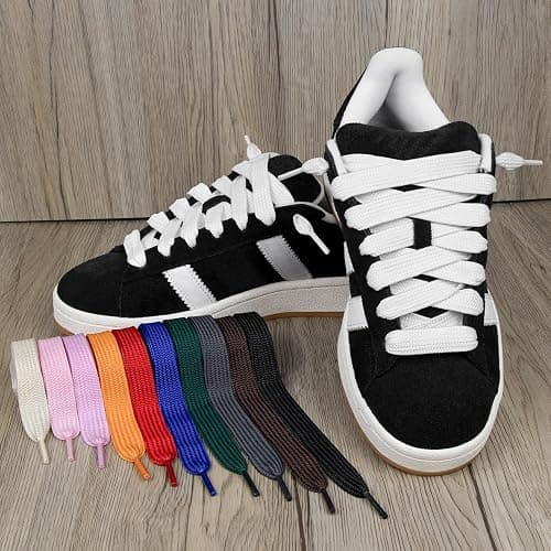 Endoto Fat Shoelaces for Adidas Campus 00s,16MM Chunky Thick Flat Wide Jumbo Shoe Laces Replacement Laces for Sneaker shoes thumbnail 6