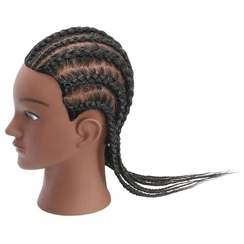 TIANYOUHAIR Mannequin Head 100% Human Hair Cosmetology Manikin Doll Training Head with Stand for Hairdresser Practice Braiding Styling Coloring Bleaching Dyeing Cutting Updos Display thumbnail 8