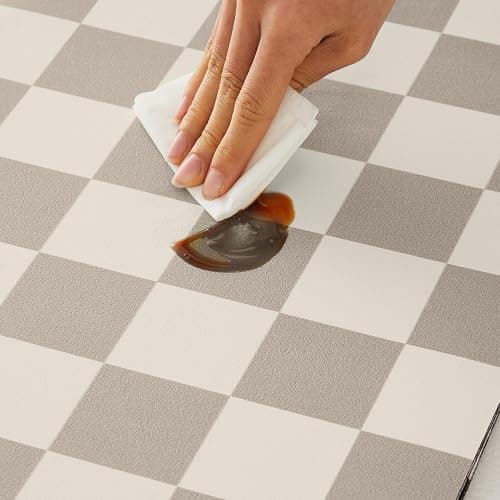 Ohocut Checkered Dish Drying Mat for Kitchen Counter, Coffee Bar Station Accessories, Retro Cute Aesthetic Modern Absorbent Drainer Mat Kitchen Drying Mat Easy Clean, Khaki 16" x 24" thumbnail 5