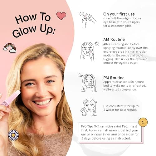grace & stella Under Eye Brightener Balm Stick - Travel Essentials - Caffeine Eye Cream for Dark Circles, Puffiness, Wrinkles - Vegan Moisturizer Stick with Niacinamide, Hyaluronic Acid (0.13oz/3.5g) thumbnail 6