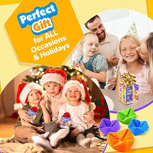 KLT Fidget Sensory Toys for Kids: Quiet Silicone Sensory Flip Cube with Textures - Calming Toys for Autism Kids Anxiety Relief - ADHD Fidget Toys for Classroom Focus thumbnail 5