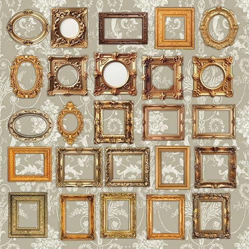 100 Pcs Vintage Frame Stickers Metallic | Scrapbooking Stickers for Journals, Planners, Junk Journals, Wedding Albums | Scrapbook Supplies & Decorations thumbnail 3