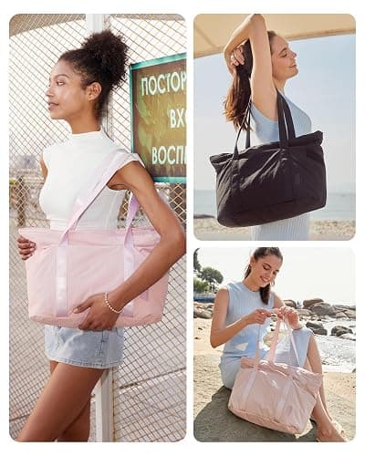 BAGSMART Tote Bag for Women, Tote Bag with Zipper Work Tote with Compartments Nurse Shoulder Hanbag for Travel, Gym thumbnail 2