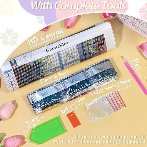 Gamteldot Cherry Diamond Art Kits for Adults Beginners,DIY Diamond Art 5D Full Drill Diamond Dots Diamond Painting with Complete Tools,Pefect Art Crafts for Home Wall Decor Gift-12x16in - GT-DP-26 thumbnail 7