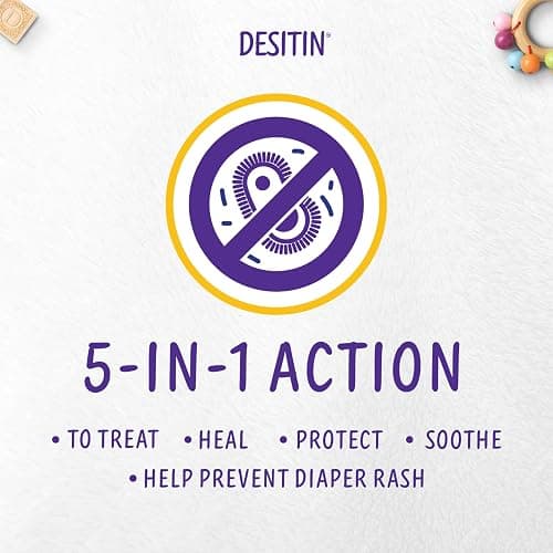 Desitin Maximum Strength Baby Diaper Rash Cream, 40% Zinc Oxide for Treatment, Relief & Prevention, Hypoallergenic, Phthalate- & Paraben-Free Paste, Protects Skin For Up To 12 Hours, 16 oz thumbnail 7