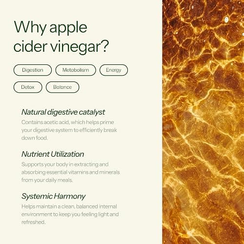 Lean and Detox Apple Cider Vinegar Gummies with Vitamin B12 & Folic Acid for Metabolism, Energy & Digestion Support, Daily Wellness Formula, Apple Flavour, 60 Vegan Gummies thumbnail 5