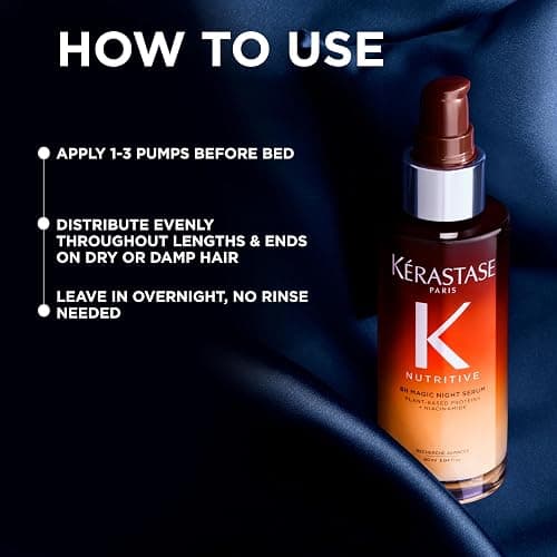 Kerastase Nutritive 8H Magic Night Serum - Overnight Treatment for Dry Hair, Enhances Shine, With Plant-Based Proteins thumbnail 5