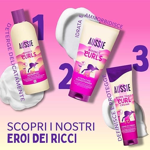 Aussie Work That Curl Crema Ricci 160ml, Crema Senza Risciacquo per Definire e Idratare Capelli Mossi e Ricci, Infusa con Olio di Cocco, Vegana e Cruelty-Free thumbnail 8