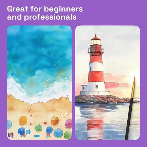 ARTISTRO Watercolor Paint Set in 12 Colors - Travel Watercolor Set with Metal Case & Bright Watercolors - Portable Set for Beginners & Amateur Artists thumbnail 6