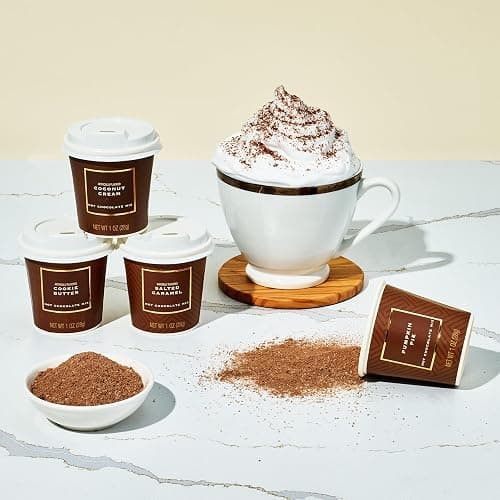 BomBombs Mini Hot Chocolate Gift Set in Signature Brown Packaging, Dessert Flavors Include Rocky Road, Cookie Butter, Pumpkin Pie & More, Set of 12 thumbnail 7