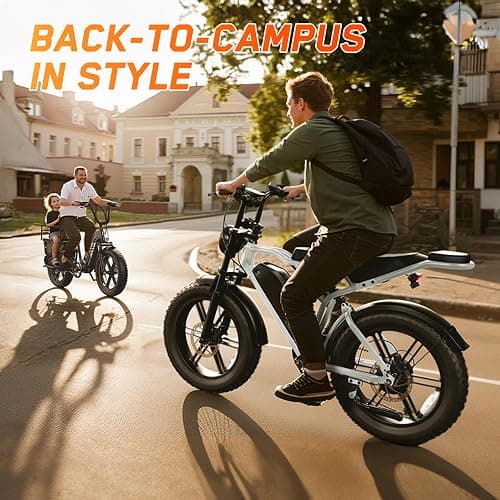 TST Electric Bike for Adults, 48V 15Ah Battery, 1500W Peak Motor, Fat Tire | Dual Suspension ,7-speed Gears, 3 Working Modes, Powerful, LCD Display, Suitable for Commuters and Beginner Cyclists thumbnail 5