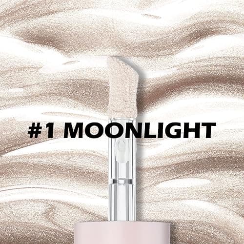 Erinde Liquid Highlighter, Face Bronzer Stick, Natural Glossy Finish, Lightweight Blendable Silky Smooth Cream Illuminator, Cruelty-Free, 01# Moonlight thumbnail 2