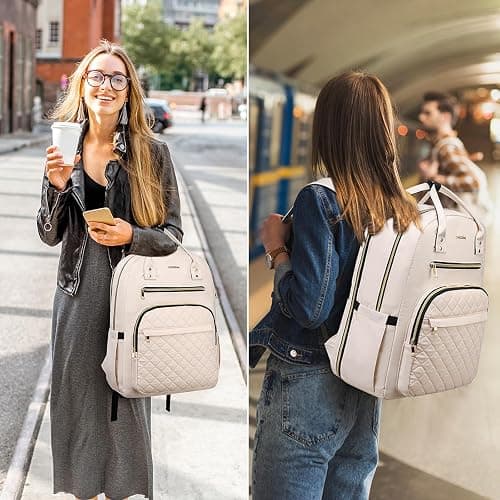YAMTION Backpack for Women and Teen Girls,School Backpack TSA Laptop Bookbag with USB for College University Students Business Office Work Travel thumbnail 2