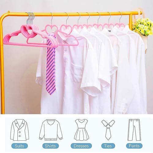 JIUXCF Velvet Hangers 20 Pack, 16" Non Slip Adult Hangers, Slim Clothes Hanger with 360 Degree Swivel Hook - Durable & Cute for Coats, Shirts, Dress (Pink) thumbnail 3