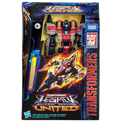 Transformers Legacy United Voyager Class Cybertron Universe Starscream, 7-inch Converting Action Figure, 8+ Years | Transformers Legacy United 7 Inch Action Figure Voyager Class (2024 Wave 2) - Starscream thumbnail 4