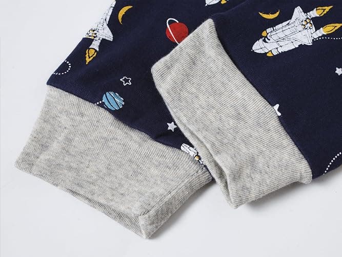 Dolphin&Fish Boys Pajamas 4Piece Toddler Kids Pjs Sets Cotton Toddler Clothes Sleepwears thumbnail 7