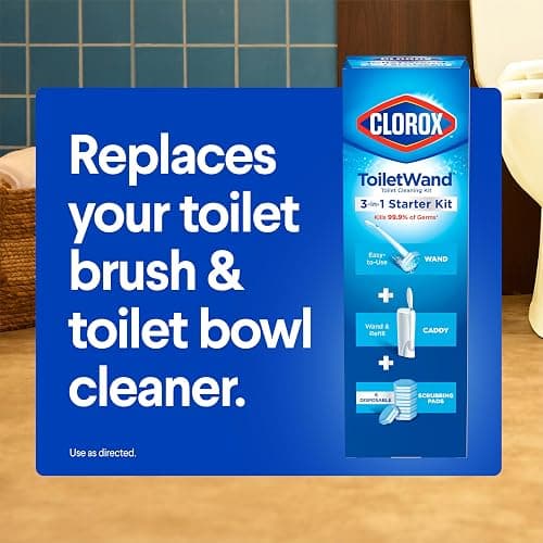 CLOROX ToiletWand Toilet Bowl Cleaner- Toilet Brush, Storage Caddy and 16 Disinfecting Refill Heads thumbnail 7