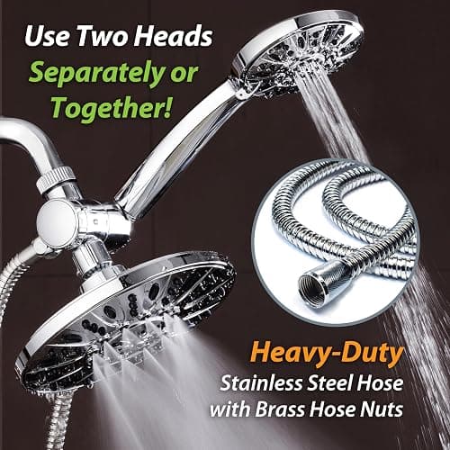 AquaDance for California - 7" Premium High Pressure 3-Way Rainfall Combo for Best of Both Worlds - Enjoy Luxury 6-Setting Rain Showerhead and Hand Held Shower Separately or Together - Chrome Finish thumbnail 5