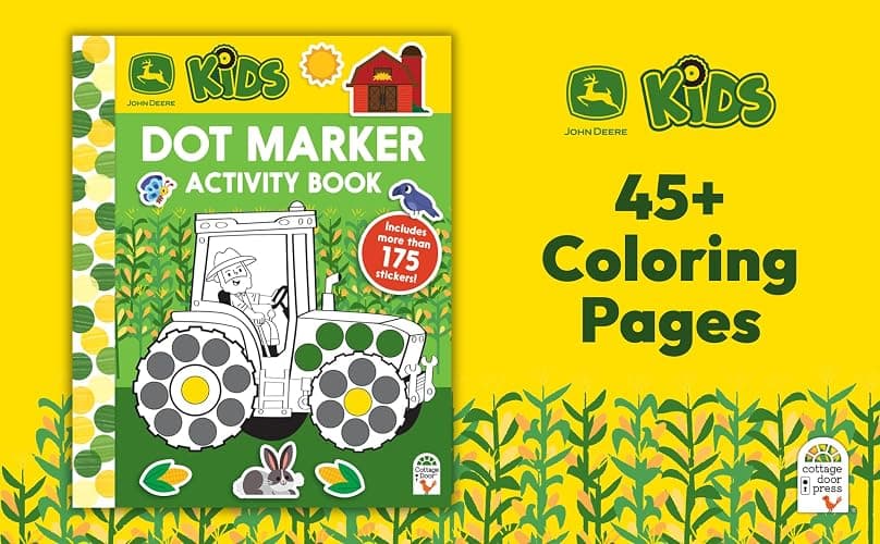 John Deere Kids Dot Marker Activity Coloring Book for Kids and Toddlers - Easy to Color Dot Art Includes More Than 175 Stickers thumbnail 2