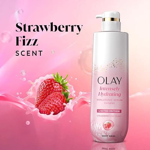 Olay Body Wash for Women, Intensely Hydrating, Pro-Hyaluronic Acid Serum Complex, Renews Moisture, Vitamin B3 Lameller Technology, For All Skin Types, Strawberry Summer Fizz Scent, 20 fl oz thumbnail 3