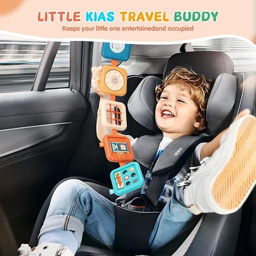 SOSUSHOE Busy Board for 1 Year Old, Travel Toys for Toddler 1-3 on Plane Car, Montessori Busy Board Busy Cube, Toys for 1 Year Old Boy Girl, Valentine Gifts for Kids thumbnail 6