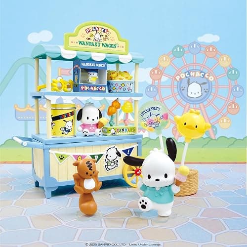 Hamee RE-Ment Blind Box Sanrio - Pochacco Amusement Park Wagon - 8 Pc. | Full Set with Tear-Away Display Background, Cute Blind Box Diorama Miniature Figure Set, Collectible Display Figure thumbnail 2