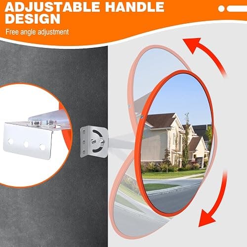 Convex Mirrors for Blind Spot - 30 cm Diameter - Round - Wall Mounted Unbreakable Surveillance Security Curved Mirror - 130 Degree Wide Angle thumbnail 5