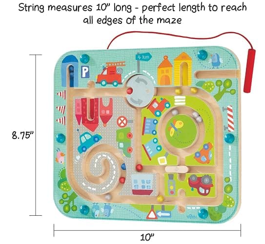 HABA Busy Board for Toddlers 2-4: Town Magnetic Maze Puzzle Game - Toddler Travel Toys for Preschoolers thumbnail 3