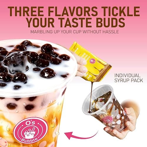 O's Bubble Boba Tea Kit - Bubble Tea Kit - All in One Boba Kit for Boba Tea Lovers - Boba Party Kit for Boba Drinks - Boba Kit for Kids - 6 Servings Includes Cups, Straws, Stirrer (Party Kit Variety Pack Upgrade) thumbnail 3