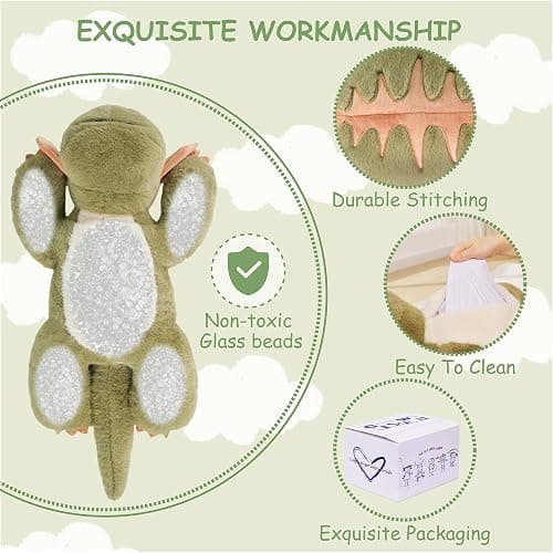 GILFWM Weighted Stuffed Animals Dinosaur - 26.8" Big Stuffed Animal Toy Pillow for Kids & Adults, 5 lbs Ultra-Soft Washable Weighted Dino Plush thumbnail 3