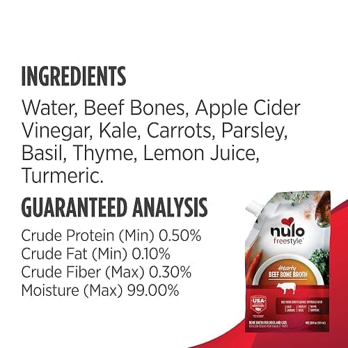Nulo Freestyle Bone Broth, Premium Food Topper for Cats and Dogs, with Collagen and Chondroitin Sulfate to Help Boost The Quality of Your Pet’s Coat and Skin, 20 Fl Oz (Pack of 3) thumbnail 5