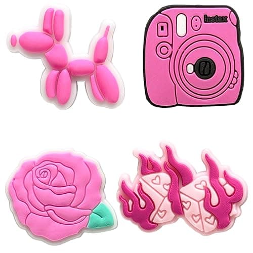 36PCS Pink Cute Preppy Hippie Y2K Croc Charms for Girls Women Adults | 2000s Aesthetic Punk Street, Retro Sunglasses Cactus, Alternative Fashion Clog Decorations for Birthday Gift & Party Favor thumbnail 8
