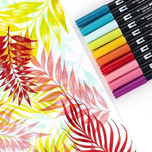 Tombow 56189 Dual Brush Pen Art Markers, Tropical, 10-Pack. Blendable, Brush and Fine Tip Markers thumbnail 7