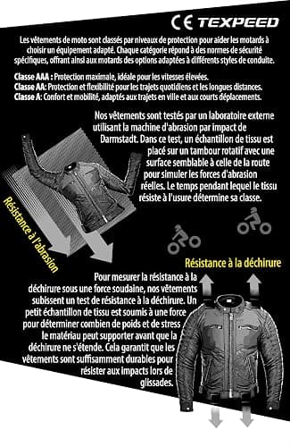 Texpeed Veste moto cuir homme homologué avec protections - Perfect Marlon Brando rétro Chopper blouson - Avec protection véritable biker CE armor (EN 1621-1) Noir - L thumbnail 7