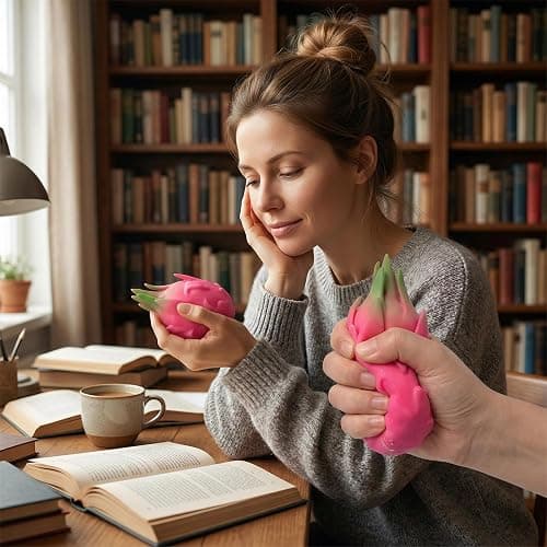 Dragon Fruit Squishy, Squishy Dragon Fruitrealistic Soft Slow Rising Stress Relief Fruit Toy, Cute Sensory Fidget Toy for Kids & Adults, Anxiety Relief Squeeze Toy for Desk Decor, Birthday Gift (1Pcs) thumbnail 2