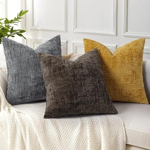 decorUhome Fall Dark Brown Chenille Throw Pillow Covers 12x20 Set of 2 Textured Soft Cozy Slubby Couch Pillow Covers Modern Farmhouse Boho Decorative Pillow Cases for Bed Sofa Living Room thumbnail 5