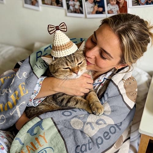 XALAZY Mothers Day Cat Mom Gifts for Women Blanket 50"X60", Cat Gifts for Women, Cat Lover/Lady Gifts, Funny Cats Themed Presents for Birthday/Christmas, Cat Blanket thumbnail 2