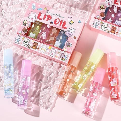 DENESTUP 6pcs Roll On Lip Gloss Set, Fruit Flavored Lip Gloss Set Glossy Lip Make-up for Women Non Toxic, Party Gift, Best Friends thumbnail 6